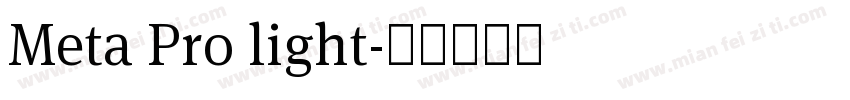 Meta Pro light字体转换